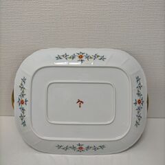【糸島市内 送料無料】有田焼　基泉　色絵草花文　カップ＆ソーサー2客　金彩持ち手付角型トレー 　250912-2Yの画像