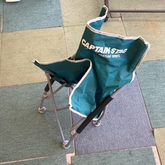 【リサイクルサービス八光】キャプテンスタッグ ラコンテ ロースタイル イージーチェア グリーンの画像