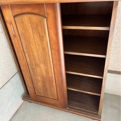 美品　　鏡付き下駄箱の画像