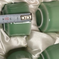 龍泉青磁/和食器/10点  箱入り 陶器茶器セットお猪口の画像