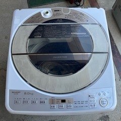 ＳＨＡＲＰ　全自動洗濯機　大容量９．０ｋｇ　ゴールド／ホワイト　穴なしサイクロン洗浄　ガンコ汚れ　槽クリーン　ＥＳ－ＧＶ９Ｄの画像