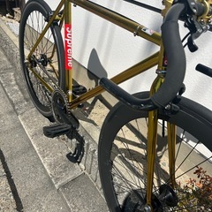 ピストバイク　オリジナルカスタム　52cm ゴールドの画像