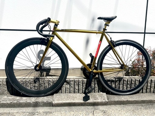 ゴールド シングルスピード ピストバイク　オリジナルカスタム ゴールド シングルスピード ピストバイク オリジナルカスタム