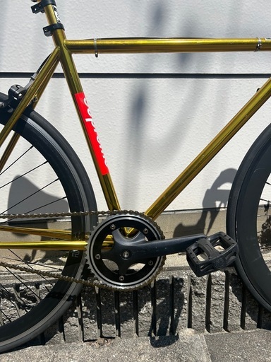ピストバイクオリジナルカスタム52cm ゴールド (けんた) 淡路のロード