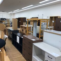 ★リユースのサカイ幸手店★SJ10436★ジモティ割あり★  食器棚 木目調 W90×D41×H183 クリーニング済み の画像