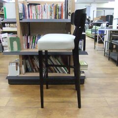 チェア カウンターチェア 幅43×奥行42×高さ105cm ブラウン×ホワイト イス 椅子 札幌市 厚別区の画像