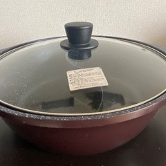 IH対応ダイヤモンドコート二菜鍋 26cm 仕切り付き鍋 ふた付き の画像