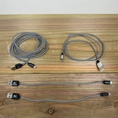 Lightning ケーブル 4本セット（27cm／28cm／90cm／200cm） ナイロン編み 丈夫の画像