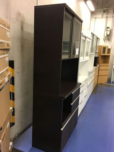 ★リユースのサカイ横浜南店★YM1432 松田家具 レンジボード ブラウン W89&times;D49&times;H199 クリーニング済み