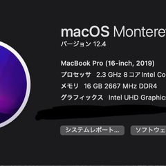 Mac Book  Pro 16GB 1TB 16インチ 2019の画像
