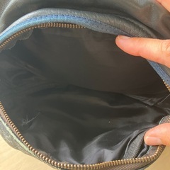【9/30まで！】Vin&Age 本革ウエストバッグ(濃いネイビー)の画像