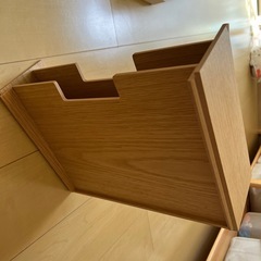 【無印】木製書類整理トレー　Ａ４・２段の画像