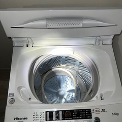 ハイセンス 洗濯機 5.5kg 1-2人用 スリム 最短10分洗濯の画像
