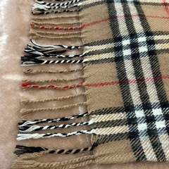 バーバリーズノバチェックウールマフラーストールショールスカーフブラウン茶ベージュBurberrysレディースメンズ女性用婦人男性用の画像