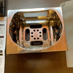 固形燃料五徳　ステンレス製ハンドサイズグリル　ソロ　キャンプの画像