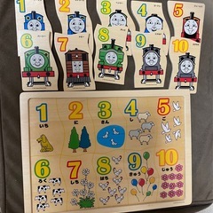トーマス　木製　数字　パズルの画像
