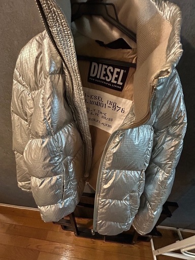 DIESEL メンズ ジャケット アウター ダウン　シルバー
