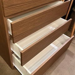 【武蔵小山店】ニトリ NITORI HIGH CHEST FOW2 80HC MBR 5段タンス チェスト 衣類収納　収納家具 洋服タンス ハイチェストの画像