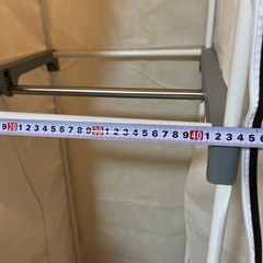 ハンガーラック　2段　不織布カバー付きの画像