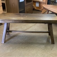 【中古家具】　木製ベンチ 幅99×奥行34×高さ45 (cm)の画像