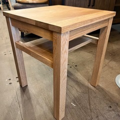 【武蔵小山店】 無印良品 MUJI 良品計画 無垢材サイドテーブル サイドテーブルベンチ オーク材 無垢材家具の画像