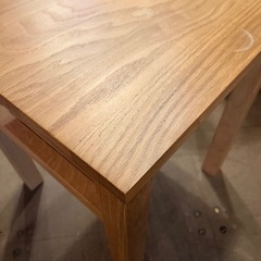 【武蔵小山店】 無印良品 MUJI 良品計画 無垢材サイドテーブル サイドテーブルベンチ オーク材 無垢材家具の画像