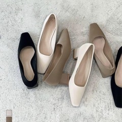 basement onlineパンプス黒23㎝新品の画像