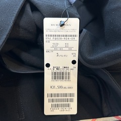 バーバリー黒色カジュアルパンツフルレングスボトムス長ずぼんスラックスロングパンツレディース女性用婦人ブラック日本製国産国内製の画像