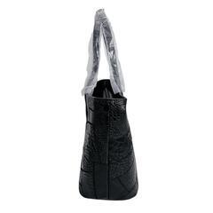 クロコダイル LB-7001BLACKM トートバッグ ブラック  CROCODILE パッチワーク 天ファスナーの画像