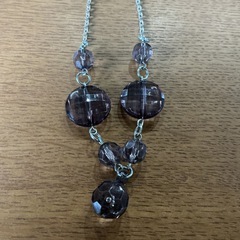 アクセサリー💍ネックレスレディースオシャレ🍀ヴィンテージきらきらビーズ美品黒の画像