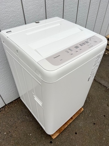 美品■パナソニック 2024年製 全自動洗濯機 5.0kg NA-F5B2■Panasonic 1人用 単身向け洗濯機 縦型洗濯機■ビッグウェーブ洗浄 槽カビ予防 槽洗浄コース