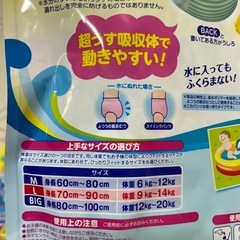 スイミングパンツ　水遊びパンツ　水遊びオムツ　グーン　Lサイズ　プール　の画像