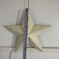 ブリキ　スターオーナメント　ホワイトの画像