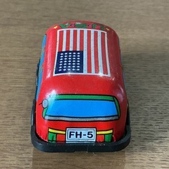 ミニバン型🚐ブリキーおもちゃレトロビンテージミニカー車おもちゃ当時物乗り物アメリカ国旗🇺🇸USA傷汚れアリ💦赤黒青緑黄色白の画像