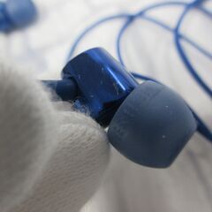 ( M-862 )SONY ソニー 有線イヤホン MDR-EX155 ブルー 青 再生・停止ボタンあり 3.5mmジャック オーディオ機器 中古 動作確認済みの画像