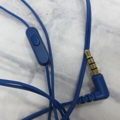 ( M-862 )SONY ソニー 有線イヤホン MDR-EX155 ブルー 青 再生・停止ボタンあり 3.5mmジャック オーディオ機器 中古 動作確認済みの画像