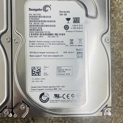 SEAGATE HDD 3.5インチ 1TB 500GBの画像