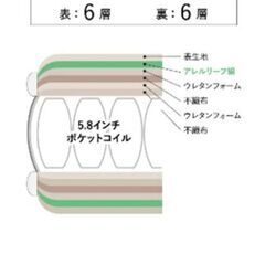 ほぼ新品　ドリームベッド　ドリーミー212 F1N　セミダブルの画像