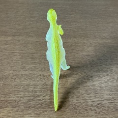 恐竜🦖パラサウロロフスおもちゃフィギュアカラフル透明置物マスコットソフビミニサイズ黄色透明の画像