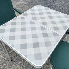 【B228】アウトドア　机・椅子（Campman）2客セット　現状品の画像