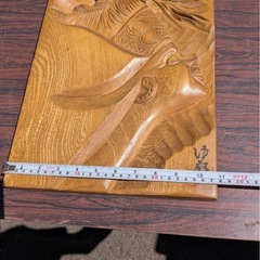 木製 アイヌ 木彫り 木板 彫刻 壁掛け 飾り インテリア 木彫り オブジェ レリーフの画像
