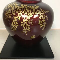 A1974　滝場漆器店　花瓶　玉虫塗花瓶　仙台名産　陶器　花器　インテリア　飾りの画像