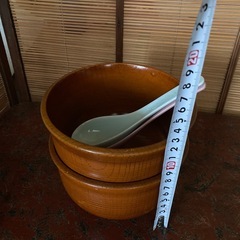 軽くて熱くならない！使いやすい木のどんぶり2個の画像