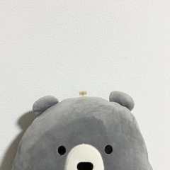 【美品】 fuwamochi animo ふわもち 抱きまくら くま グレー ぬいぐるみの画像