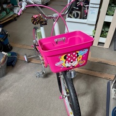 18インチ 子ども用　自転車　補助輪付き の画像