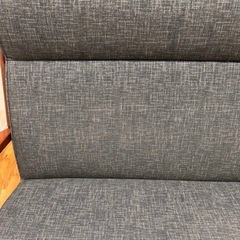 日進木工　グロウ ハイバックソファ　GROW グレー　ウォルナットの画像