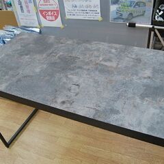 ① NITORI デスク 幅120×奥55×高72cm Nステイン グレー アイアンフレーム ニトリ 机  札幌市 清田区 平岡の画像