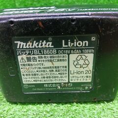 マキタ BL1860B バッテリー 充電回数10回【船橋馬込店】【店頭取引限定】【中古】ITZUEESVM4NCの画像