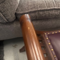 アンティーク張スツールの画像