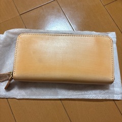 ダブルファスナー ブライドルレザー  メンズ長財布ラウンドファスナーの画像